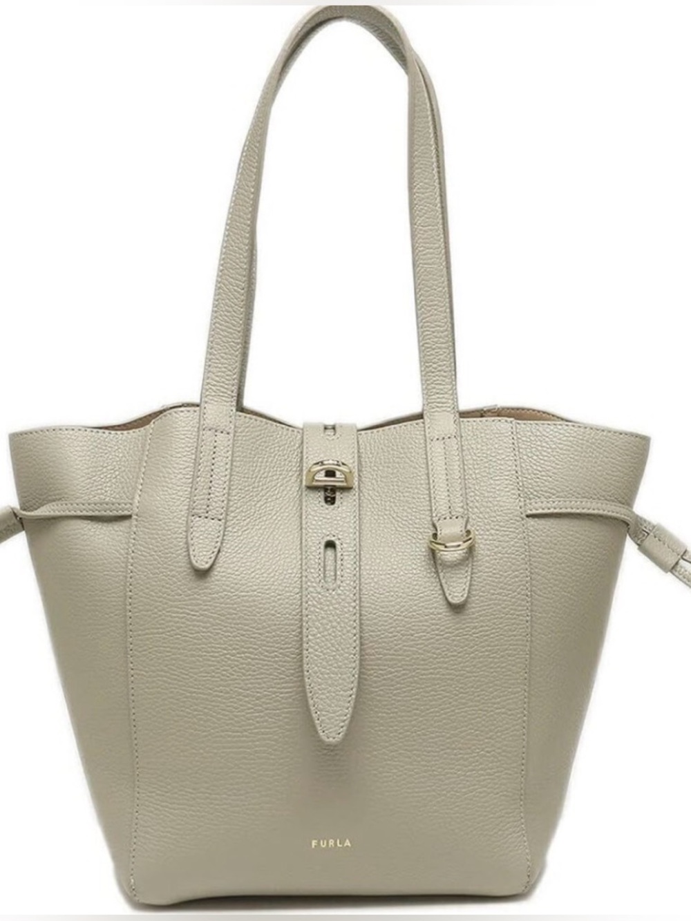 Furla Women's Cream Leather Tote Bag Ciliegia Net L Tote